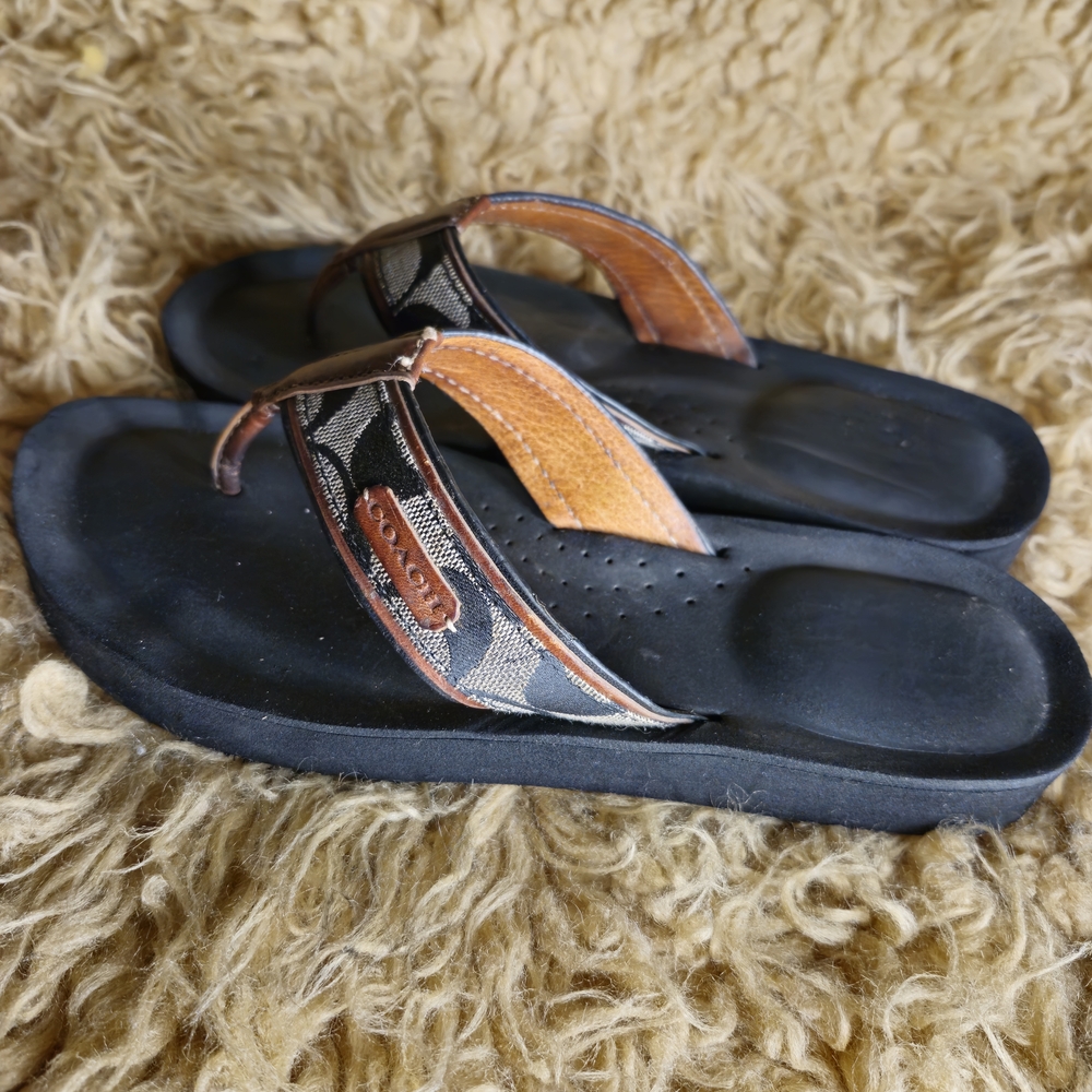 Coach Black and Brown Sandals in GUC. SALE!